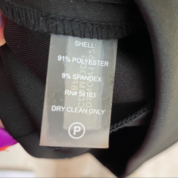 Calvin Klein Black Floral Embroidered Rose Dress 4 - Picture 6 of 8